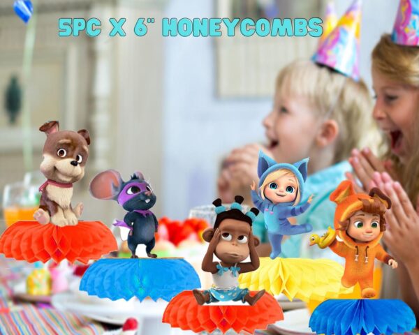 Dave and Ava Decorations (Honeycomb) - 6PC - Image 2