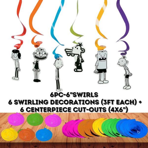 Diary of a Wimpy Kid Decorations (Hanging Swirls) - 6PC - Image 5