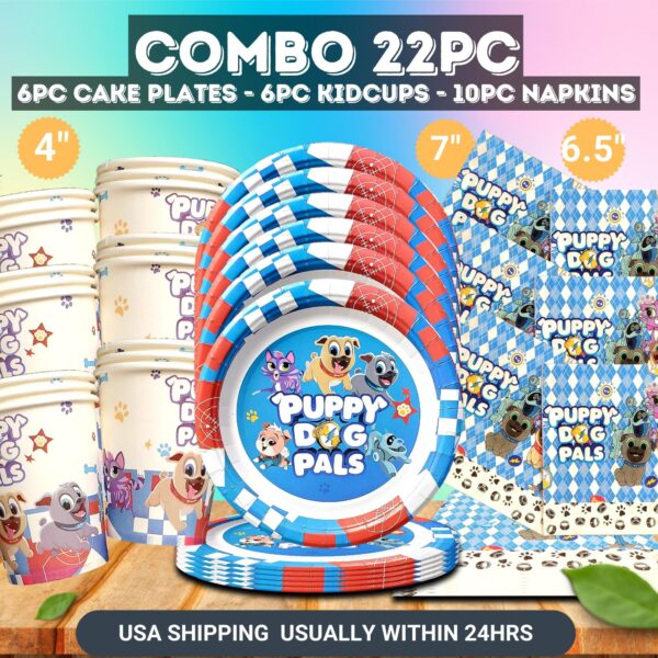 Puppy Dog Pals (Blue) Tableware - Image 2